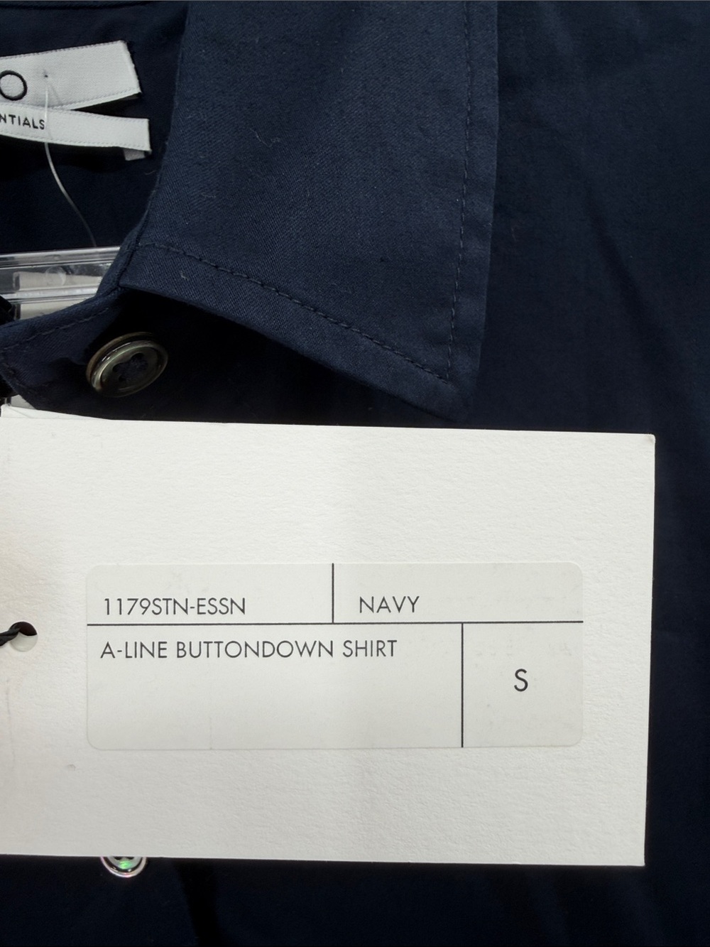 Co Essentials Women's A-line Buttondown Shirt - Navy - Small - New with tags - Picture 3 of 8